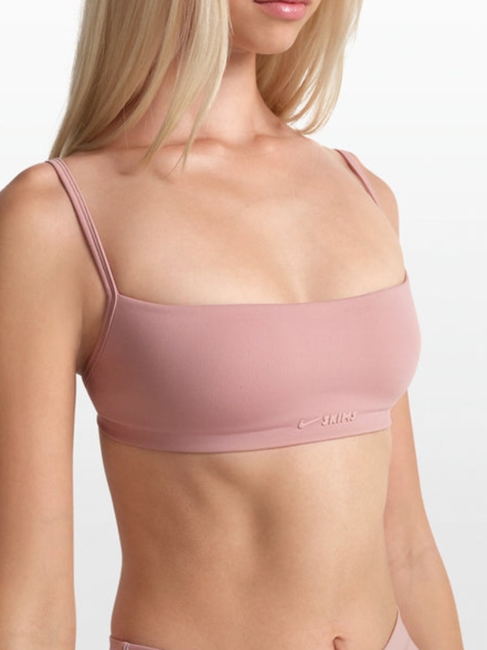 NikeSkims Matte Thin strap micro scoop bra Himalayan NWT (SK270)